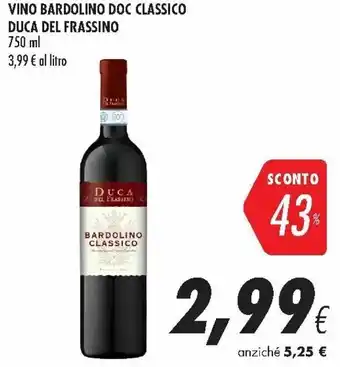 Coop Duca Del Frassino Vino Bardolino DOC Classico 750 ml offerta