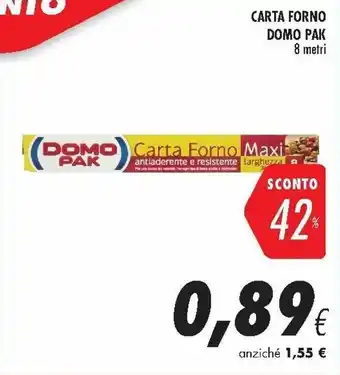 Coop Domo Pak Carta Forno 8 metri offerta