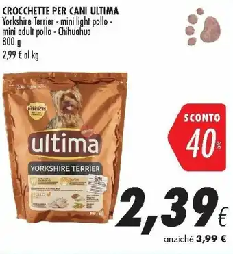 Coop Ultima Crocchette Per Cani 800g offerta