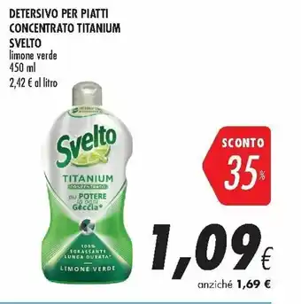 Coop Svelto Detersivo Per Piatti Concentrato Titanium 450 ml offerta