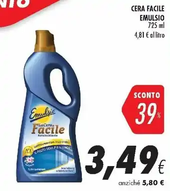 Coop Emulsio Cera Facile 725 ml offerta