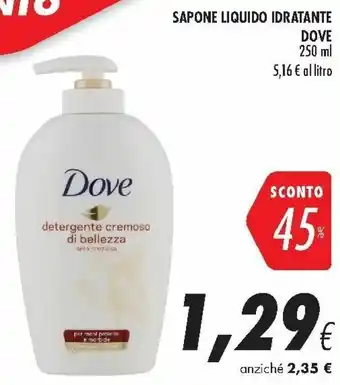 Coop Dove Sapone Liquido Idratante 250 ml offerta