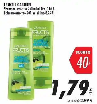 Coop Fructis Garnier Shampoo 250ml offerta