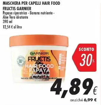 Coop Fructis Garnier Maschera Per Capelli Hair Food 390ml offerta