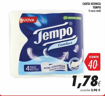 Coop Tempo Carta Igienica 4 maxi rotoli offerta