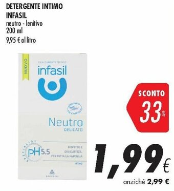 Coop Infasil Detergente Intimo 200 ml offerta