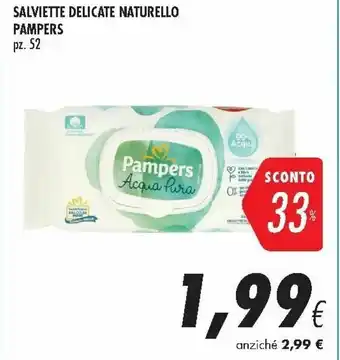 Coop Pampers Salviette Delicate Naturello 52 pz offerta