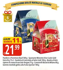 Confezione dolce natale le cadeau Pandoro o Panettone Bauli