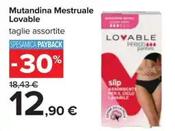 Carrefour Mutandina Mestruale Lovable offerta