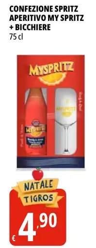 Tigros Confezione spritz aperitivo my spritz + bicchiere offerta