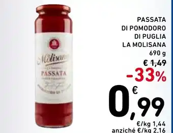 Spazio Conad Passata di pomodoro di puglia la molisana offerta