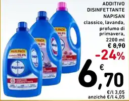 Spazio Conad Additivo disinfettante napisan classico, lavanda, profumo di primavera, offerta