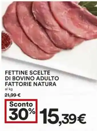 Coop Fettine scelte di bovino adulto fattorie natura offerta