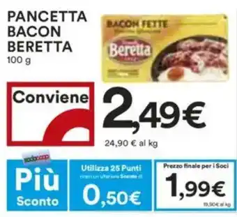 Coop Pancetta bacon BERETTA offerta