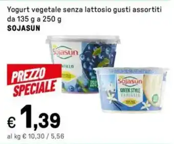 Iper La Grande Yogurt vegetale senza lattosio gusti assortiti SOJASUN offerta