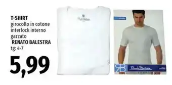 Famila T-SHIRT girocollo in cotone interlock interno garzato RENATO BALESTRA offerta