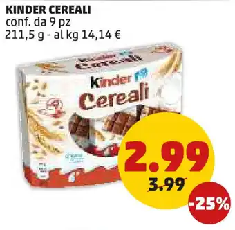 PENNY Kinder CEREALI offerta
