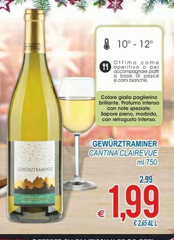 MD Discount Cantina clairevue gewurztraminer offerta