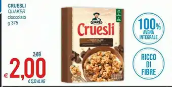 MD Discount Quaker - cruesli cioccolato 375 g(ml) offerta