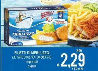 MD Discount Filetti di merluzzo impanatii 400 g(ml) offerta