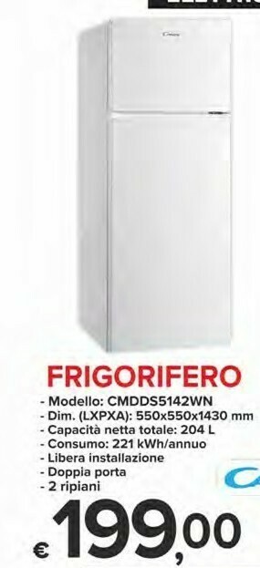 MD Discount Cmdds 5142wn frigorifero con congelatore libera installazione 204 l f bianco offerta