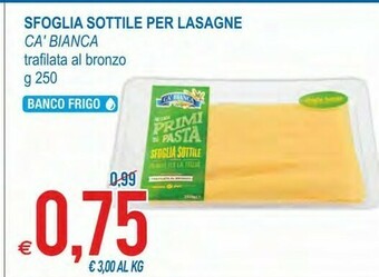 MD Discount Sfoglia sottile per lasagne trafilata al bronzo offerta