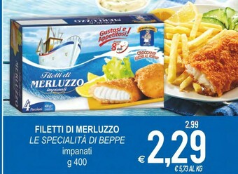 MD Discount Filetti di merluzzo impanatii 400 g(ml) offerta