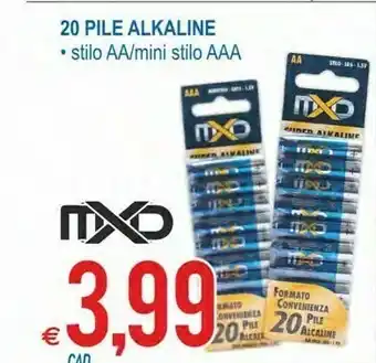 MD Discount Mxd 20 pile alkaline - stilo aa/ mini stilo aa offerta
