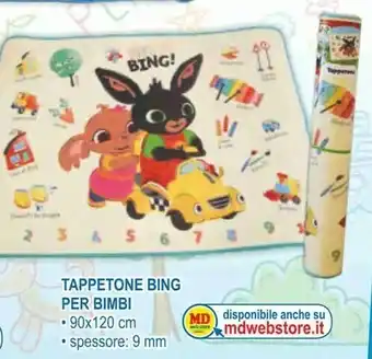 MD Discount Tappetone bing per bimbi 90x120 cm offerta