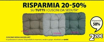 JYSK Cuscino sedia hasselurt offerta