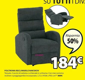 JYSK Poltrona reclinabile nakskov offerta