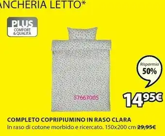 Completo copripiumino clara raso