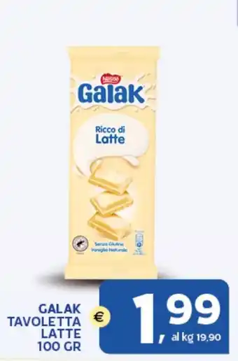 Extra Supermercati Galak tavoletta latte offerta