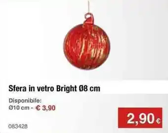 Handy fai da te Sfera in vetro Bright Ø8 cm offerta