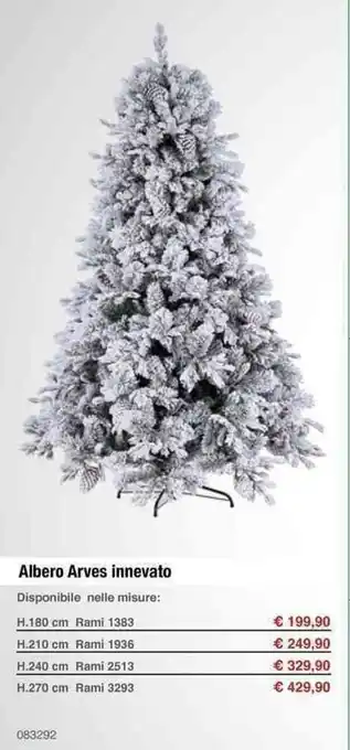 Handy fai da te Albero Arves innevato H.180 cm Rami 1383 offerta