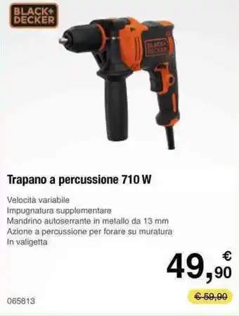 Handy fai da te Black+Decker Trapano a percussione 710 W offerta