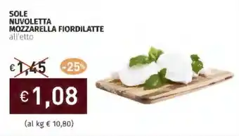 Prezzemolo e Vitale Sole nuvoletta mozzarella fiordilatte offerta