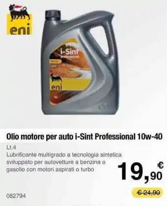 Handy fai da te Eni Olio motore per auto i-Sint Professional 10w-40 offerta