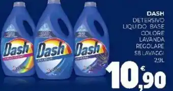 Eté Dash detersivo liquido base colore lavanda regolare 58 lavaggi offerta