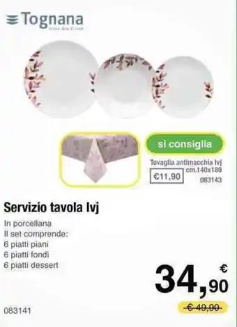 Tognana Servizio tavola lvj