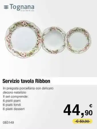 Handy fai da te Tognana Servizio tavola Ribbon offerta
