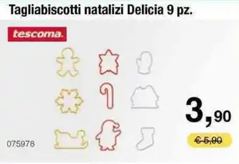 tescoma Tagliabiscotti natalizi Delicia 9 pz.
