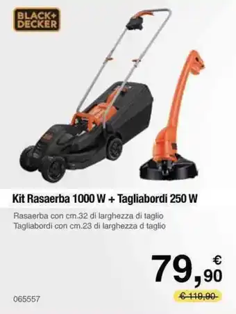 Handy fai da te Black+Decker Kit Rasaerba 1000 W + Tagliabordi 250 W offerta