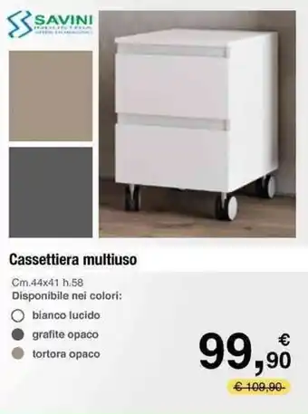 Savini Cassettiera multiuso Cm. 44x41 h.58