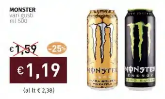 Prezzemolo e Vitale Monster vari gusti offerta