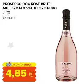 Tigre Prosecco doc rosé brut millesimato valdo oro puro offerta