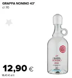 Tigre Grappa nonino 43° offerta
