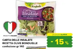 Tigre Carta delle insalate ricetta olive BONDUELLE offerta