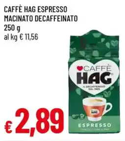 Galassia Caffè hag espresso macinato decaffeinato offerta