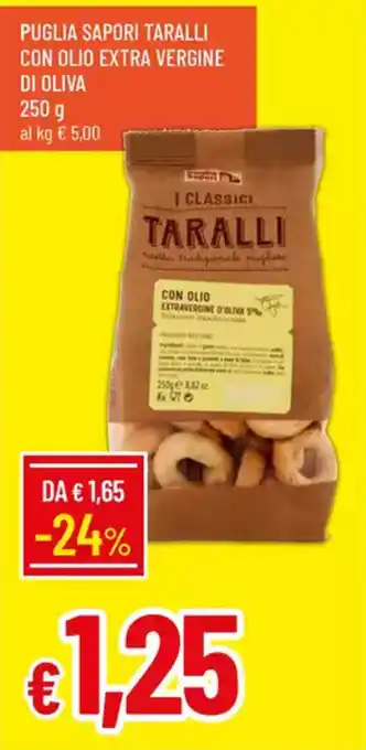 Galassia Puglia sapori taralli con olio extra vergine di oliva offerta